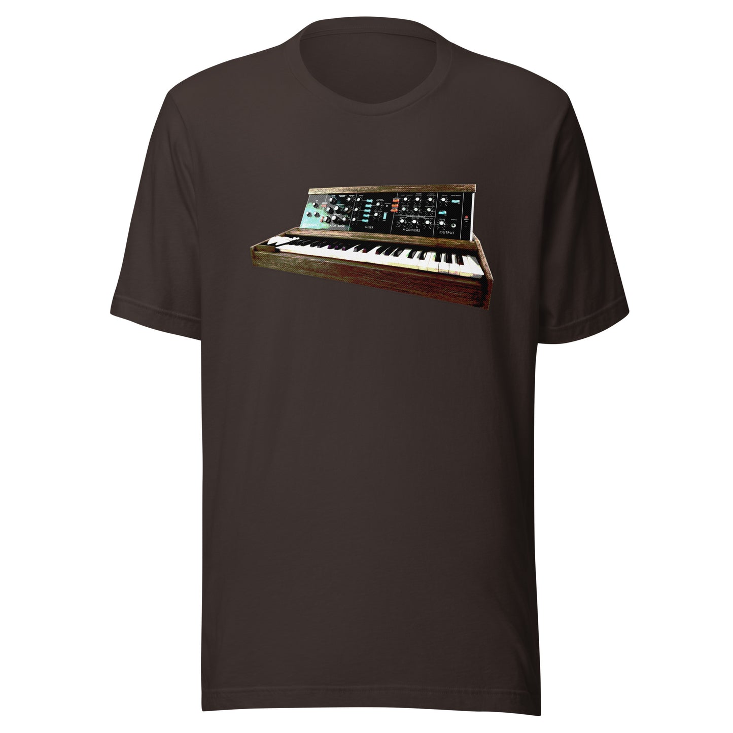Analog Synth Graphic Tee in Brown.