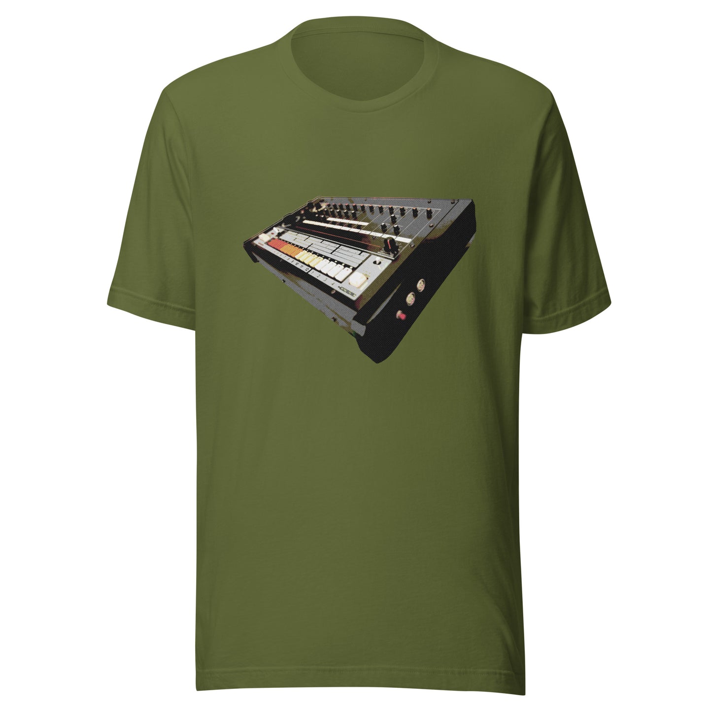 Drum Machine Graphic Tee in Olive.