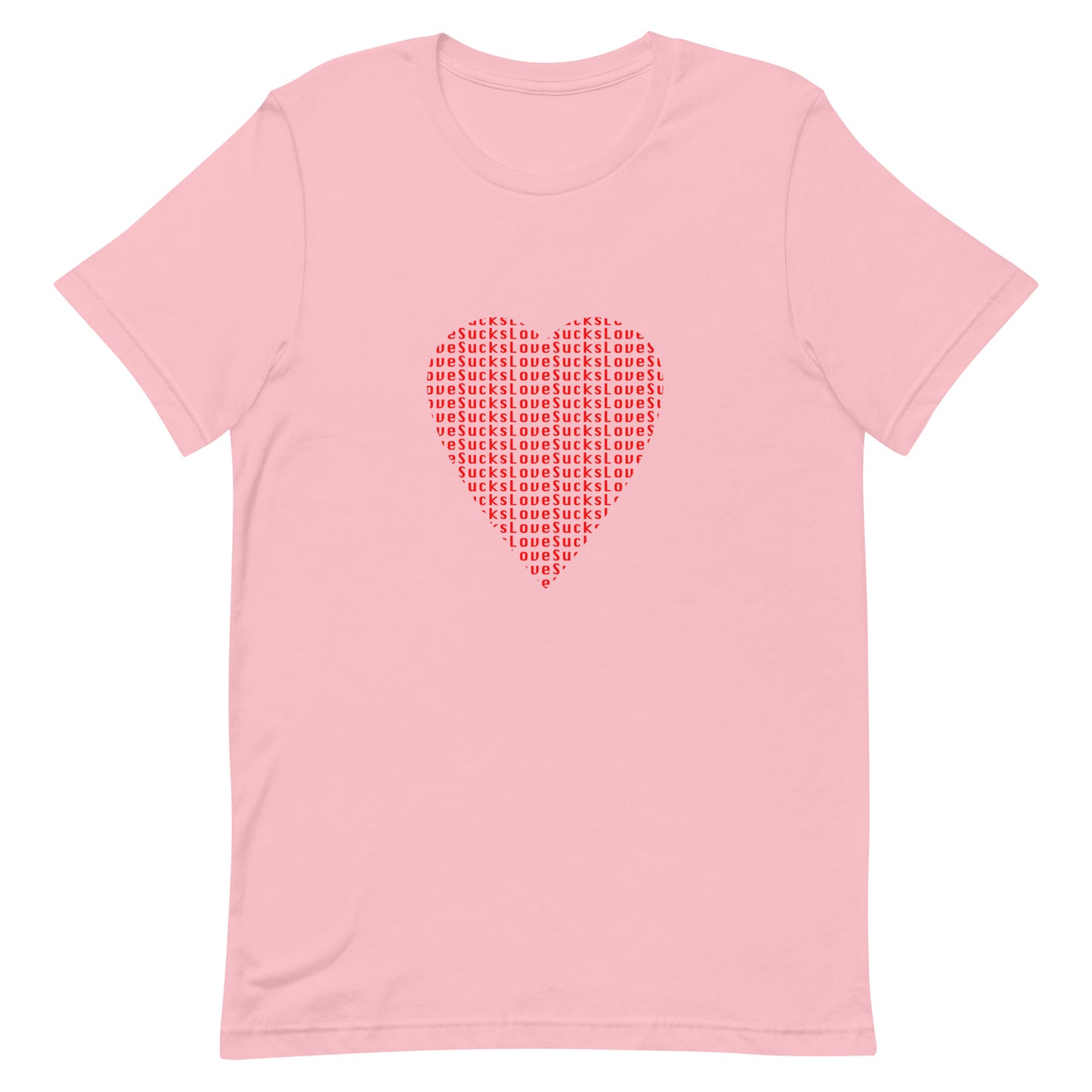 Love Sucks Graphic Tee in Pink.