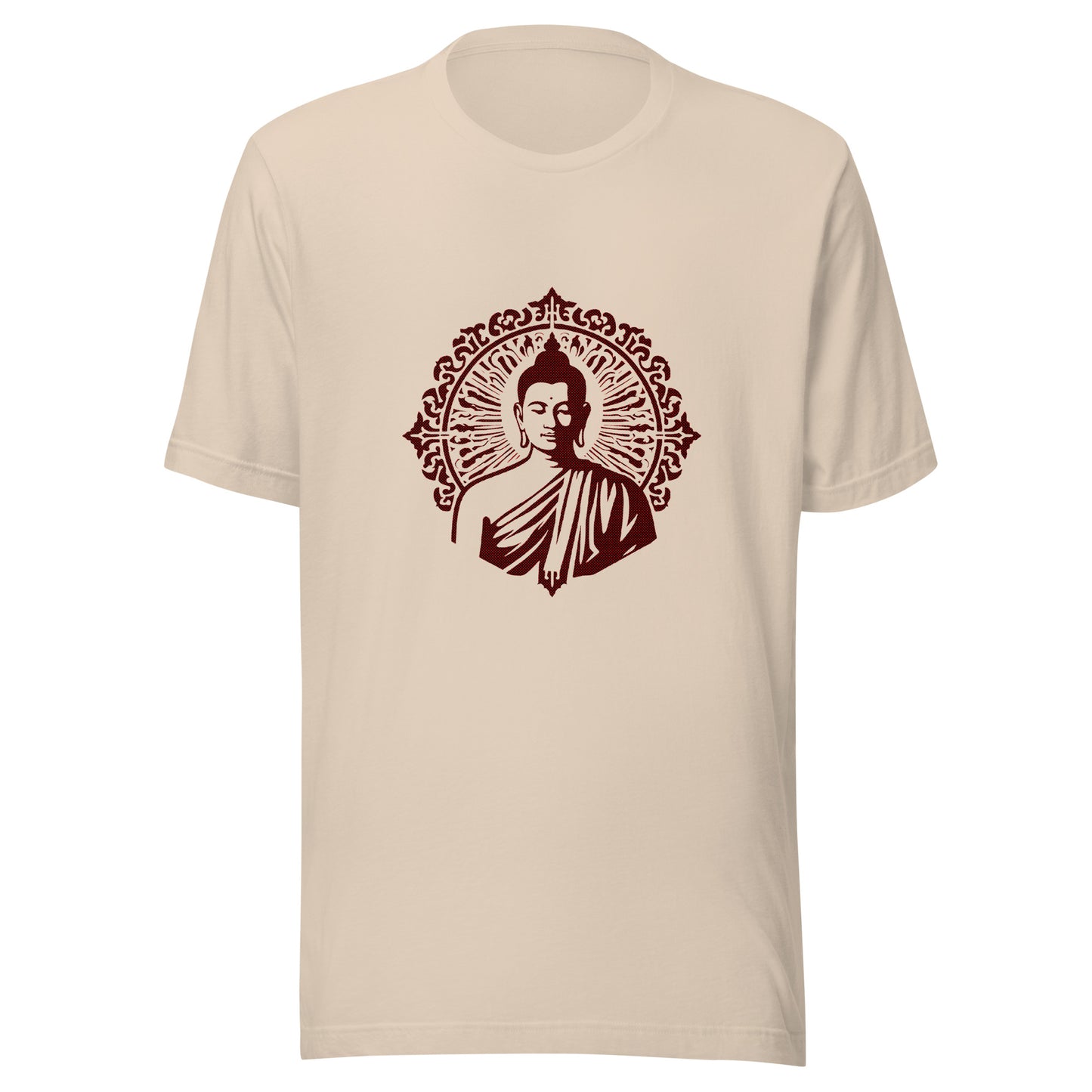 Buddha Halftone Graphic Tee in Soft Cream.