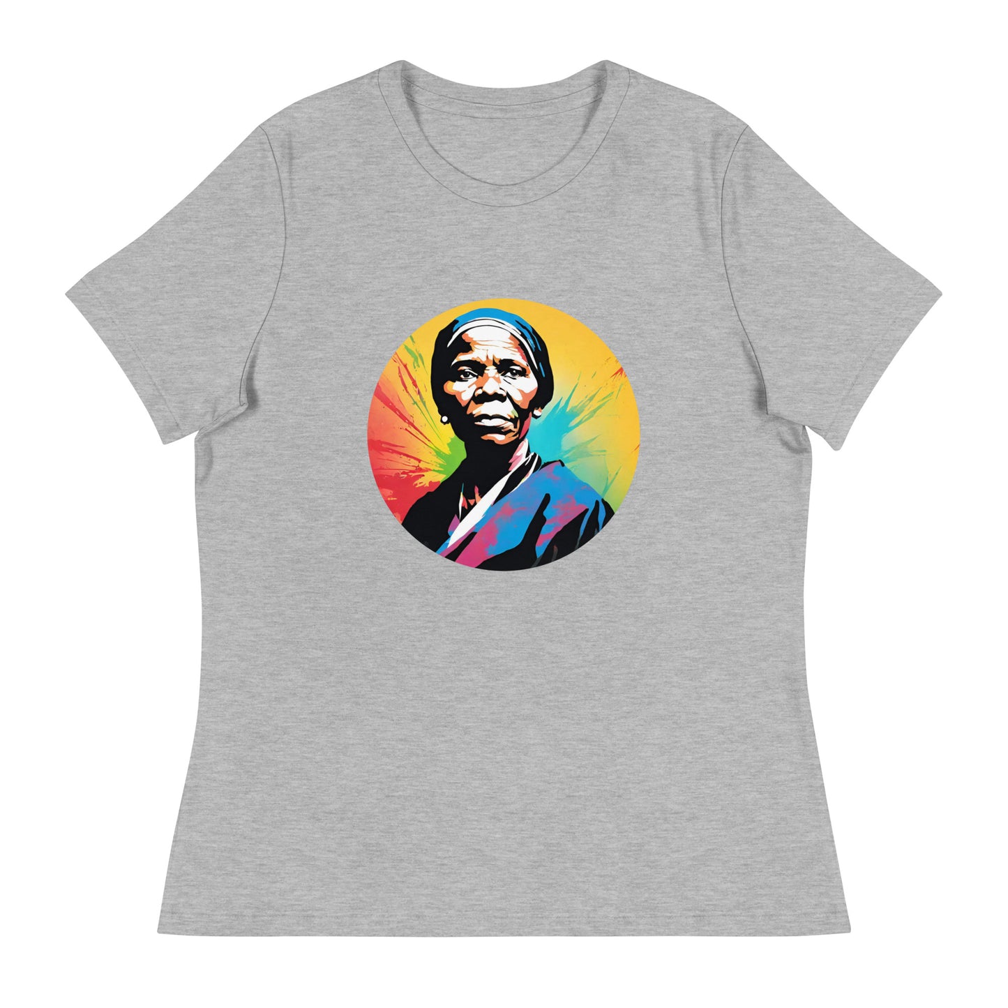 Harriet Tubman Women's Graphic Tee in Athletic Heather.