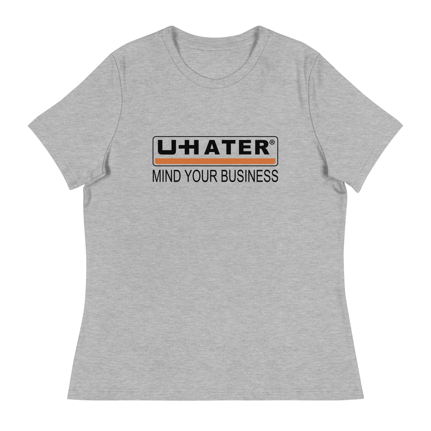 UHATER Women's Graphic Tee in Athletic Heather.