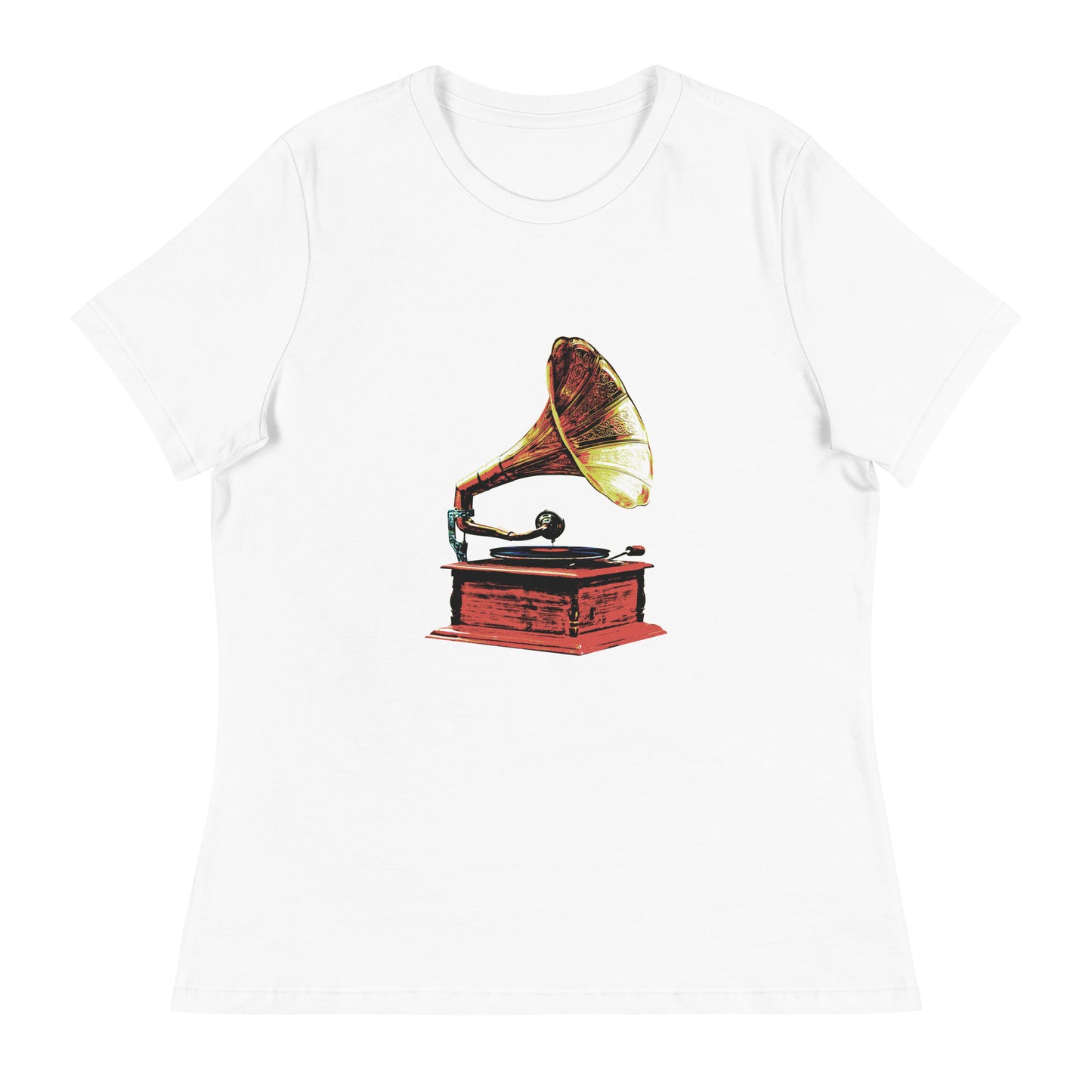 Phonograph Women's Graphic Tee in White.