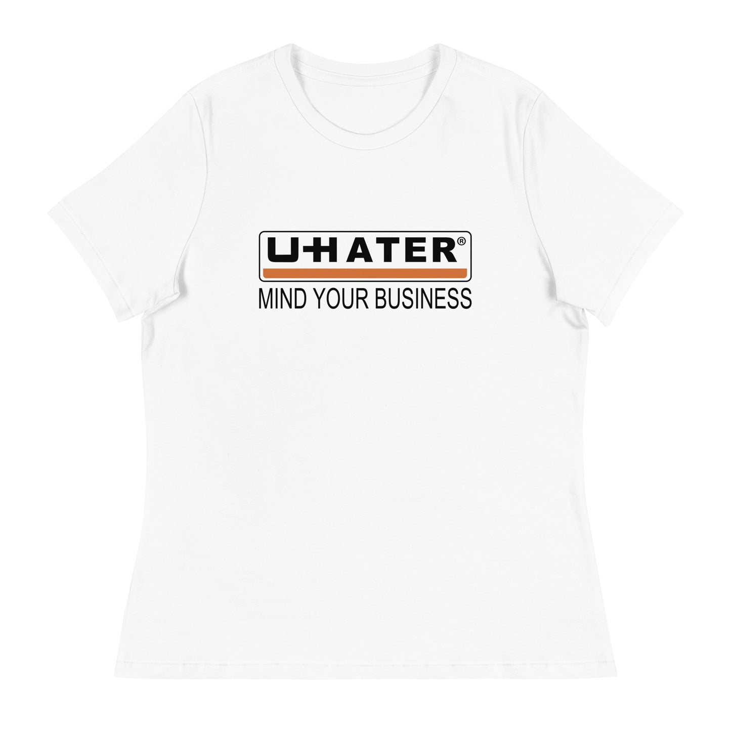 UHATER Women's Graphic Tee in White.
