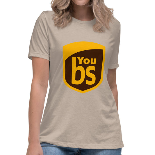 You BS Women's Graphic Tee in Brown.