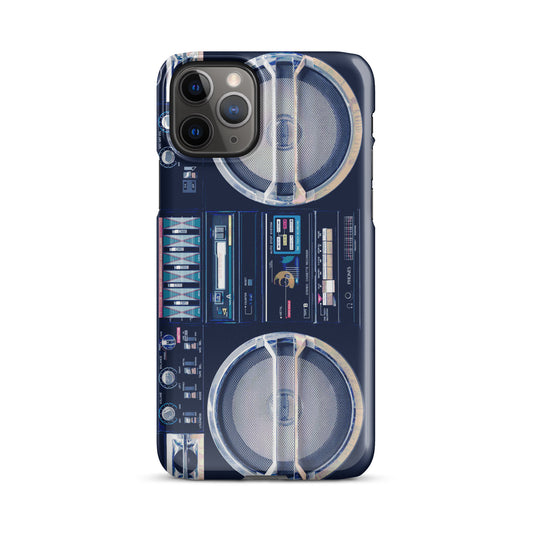 Blue Ghetto Blaster iPhone Case