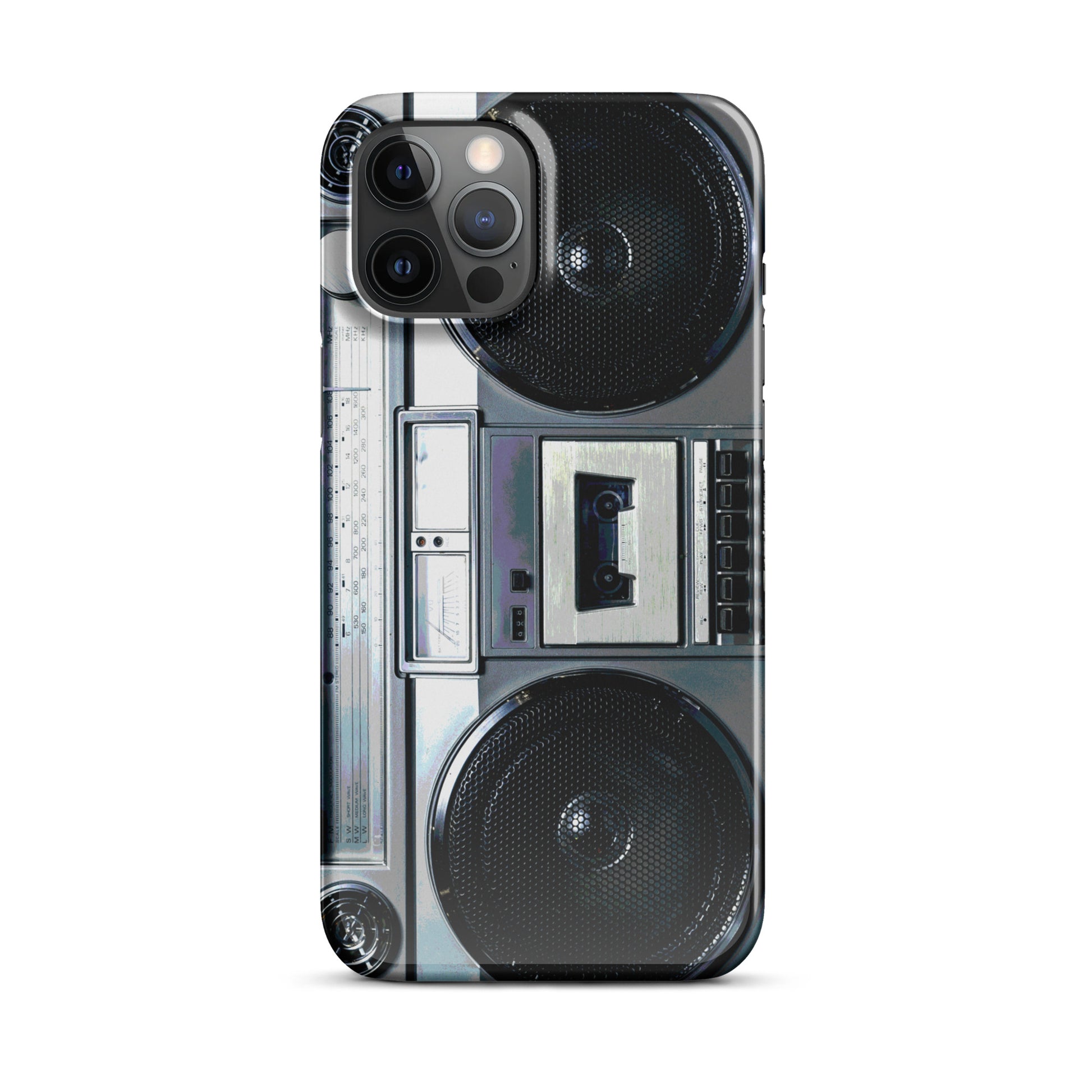 Silver Ghetto Blaster iPhone Case