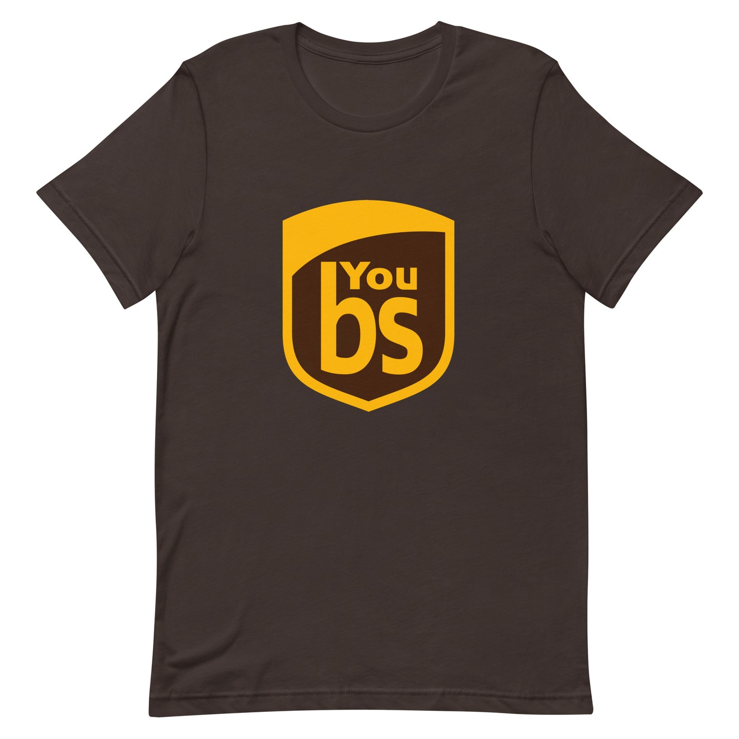 You BS Graphic Tee in Brown.