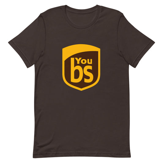 You BS Graphic Tee in Brown.