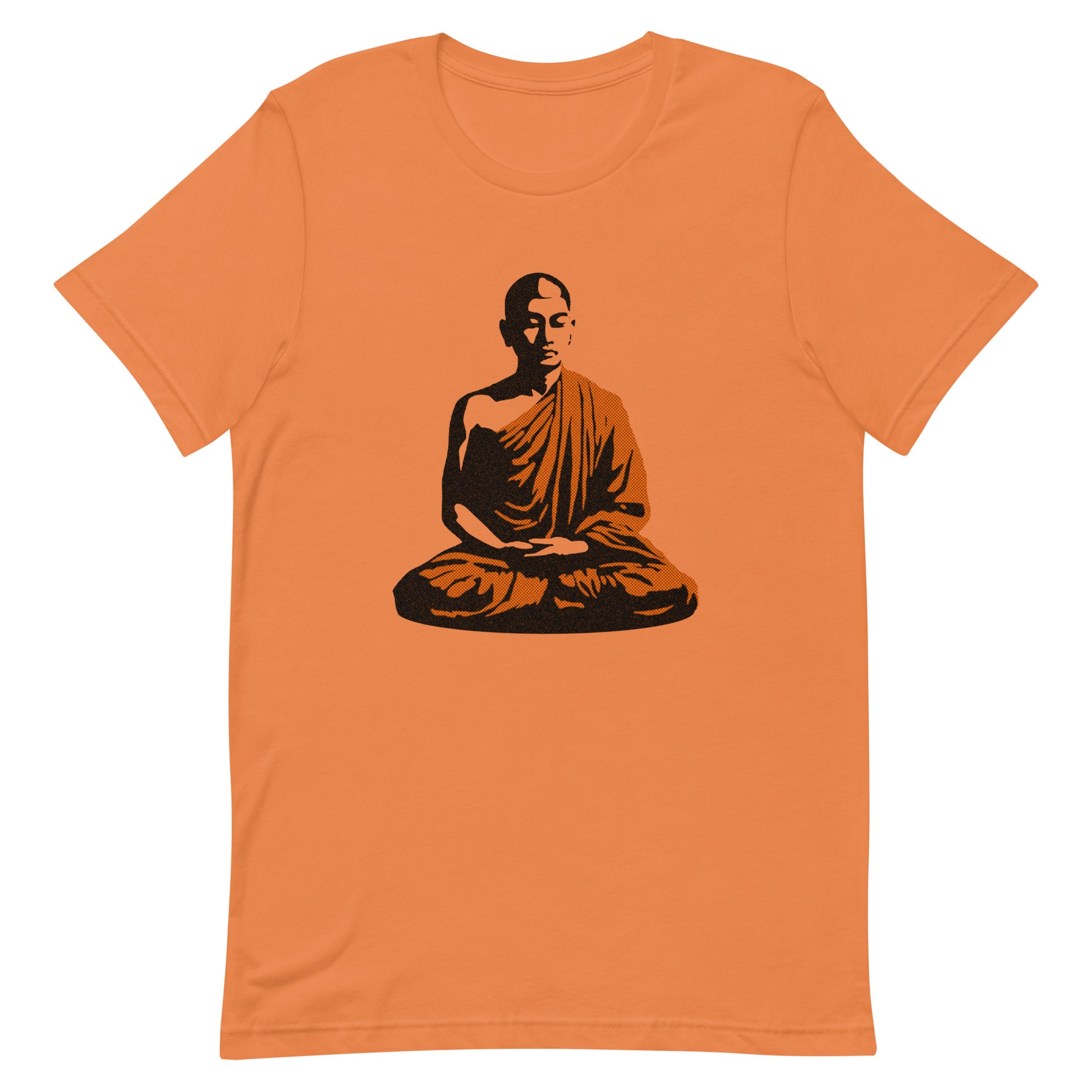 Buddhist Monk Graphic Tee in Burnt Orange.