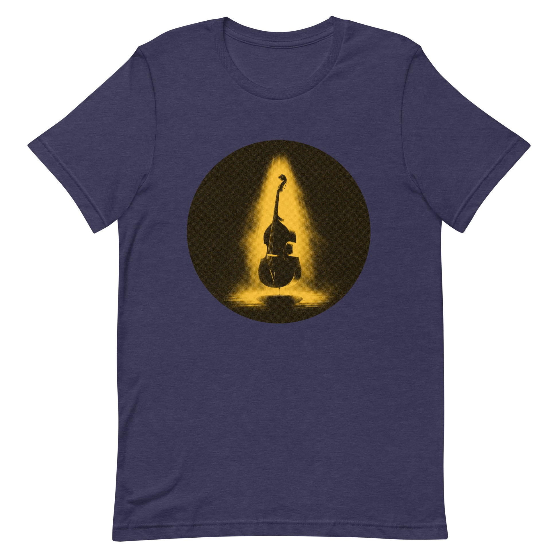 Upright Bass Graphic Tee in Heather Midnight Navy.