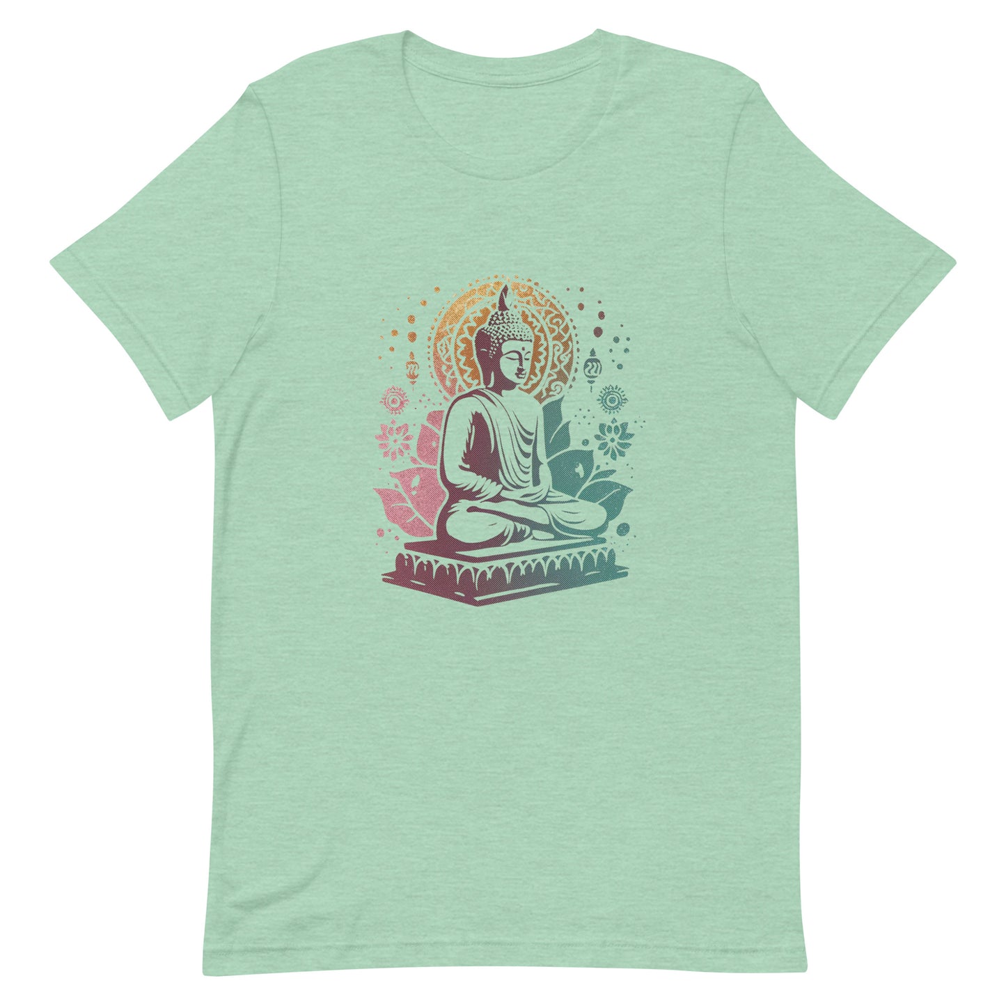 Buddha Under the Stars Graphic Tee in Heather Prism Mint.