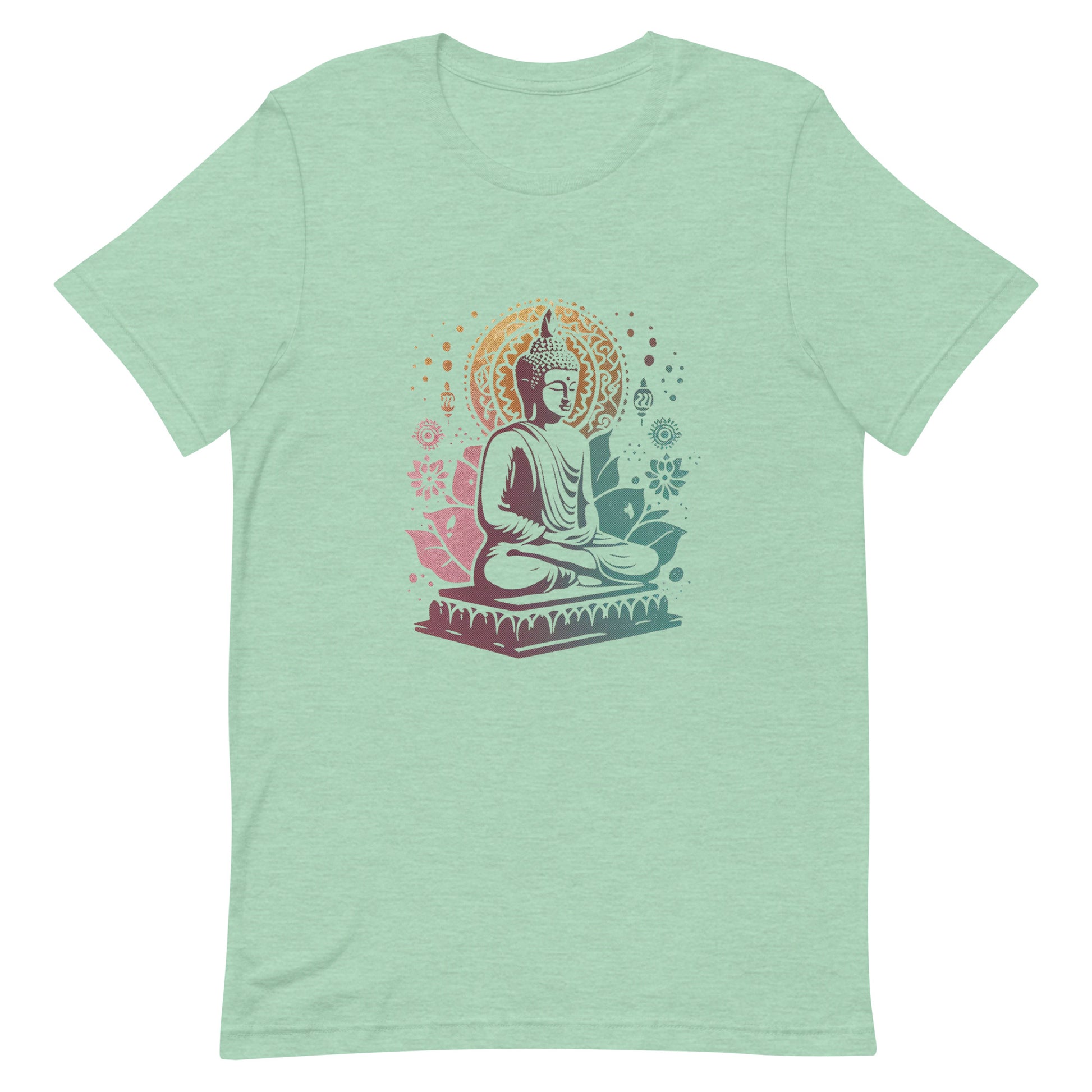 Buddha Under the Stars Graphic Tee in Heather Prism Mint.