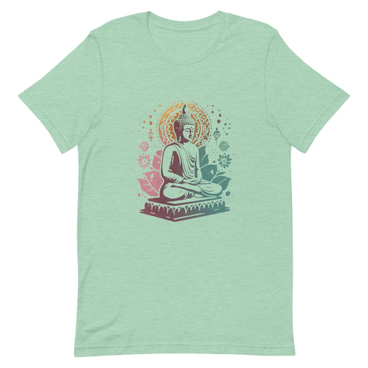 Buddha Under the Stars Graphic Tee in Heather Prism Mint.