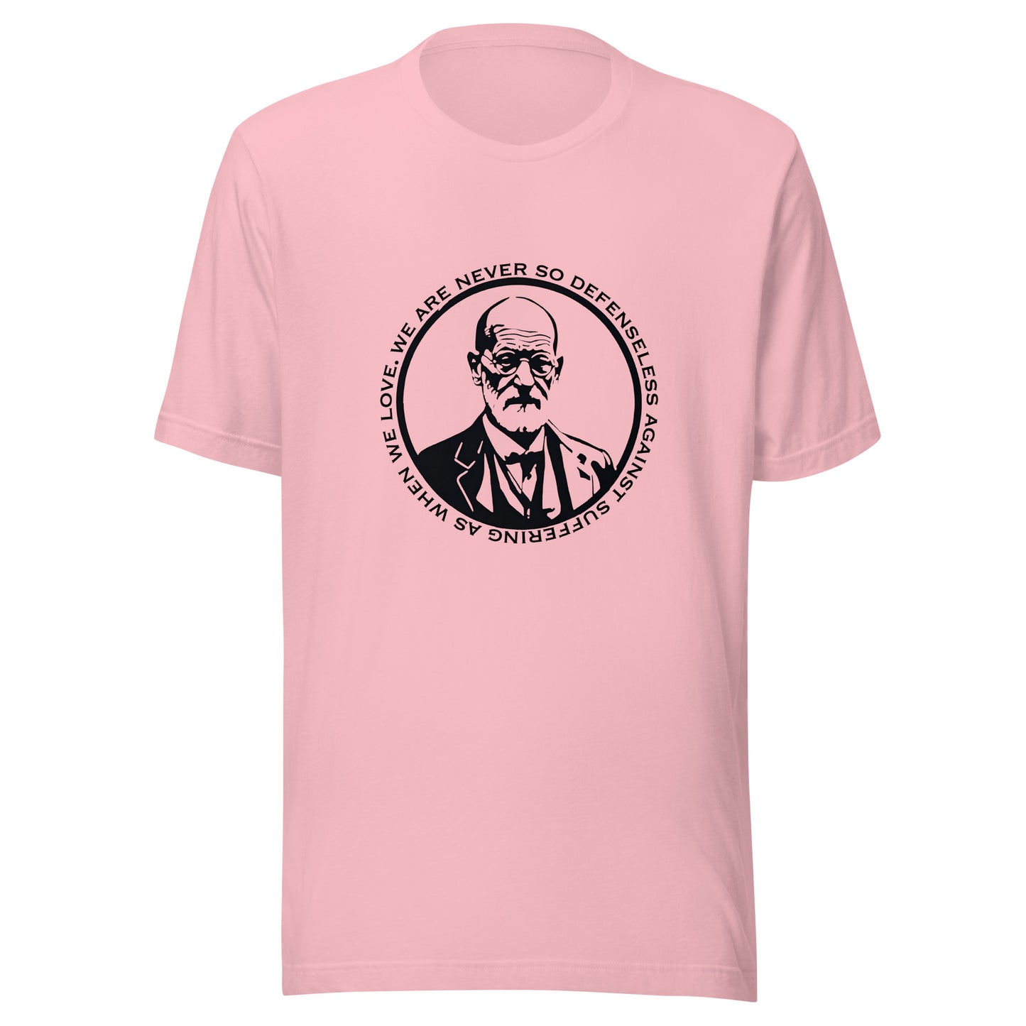 Sigmund Freud Graphic Tee in Pink.