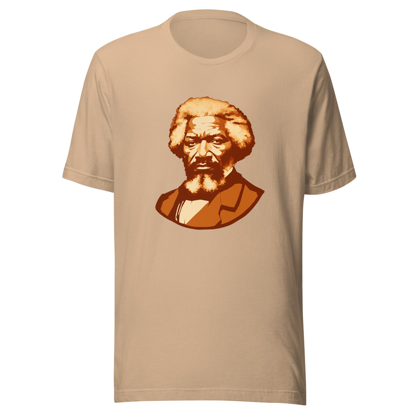 Frederick Douglass Graphic Tee in Tan.