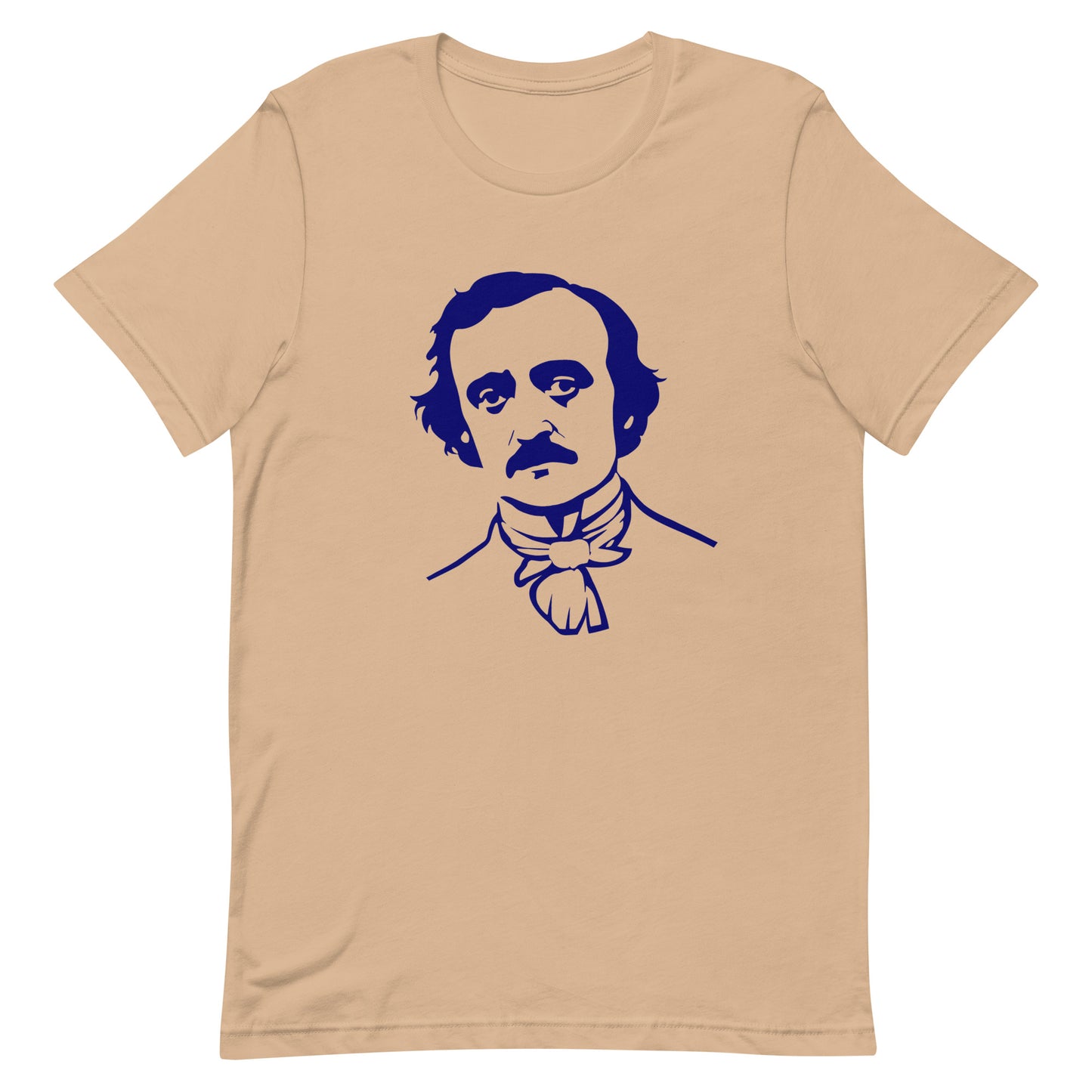 Edgar Allan Poe Graphic Tee in Tan.