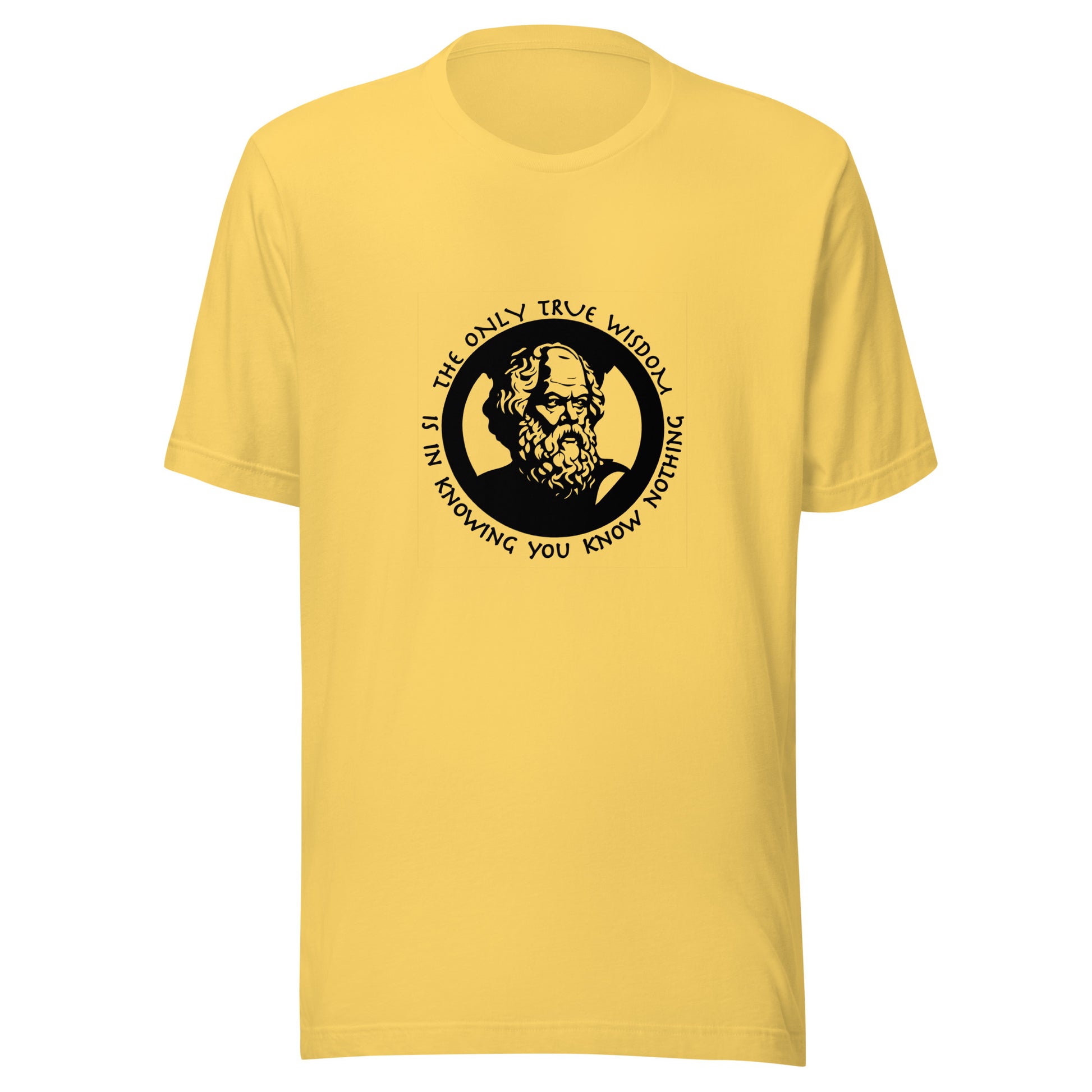 Socrates Graphic Tee in Yellow.