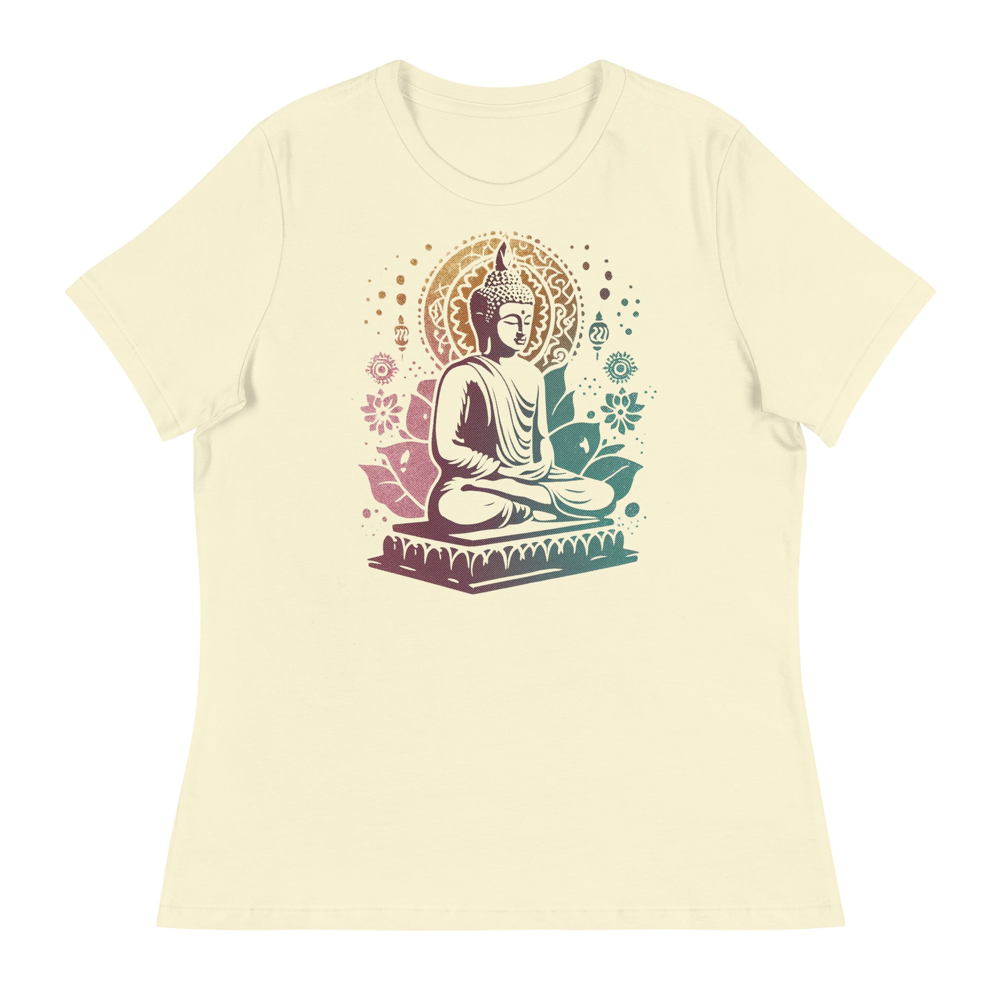 Buddha Under the Stars Women's Graphic Tee in Citron.