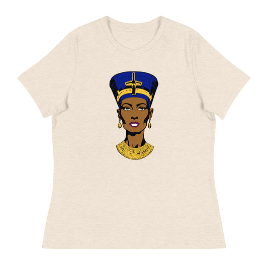 Nefertiti Women's Graphic Tee in Heather Prism Natural.