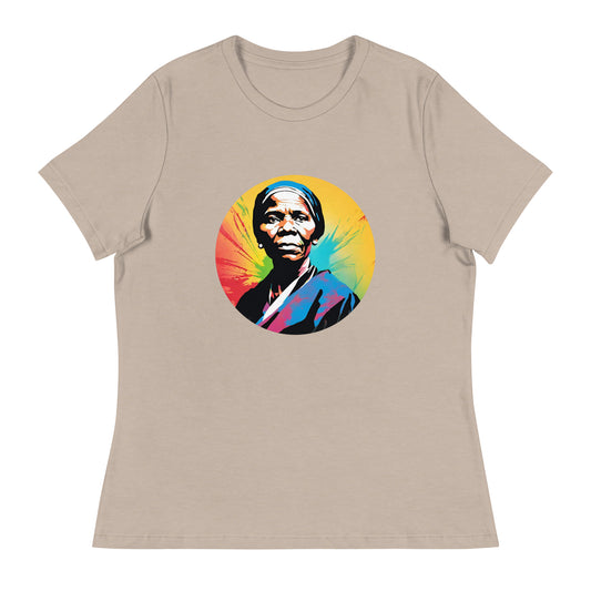 Harriet Tubman Women's Graphic Tee in Heather Stone.