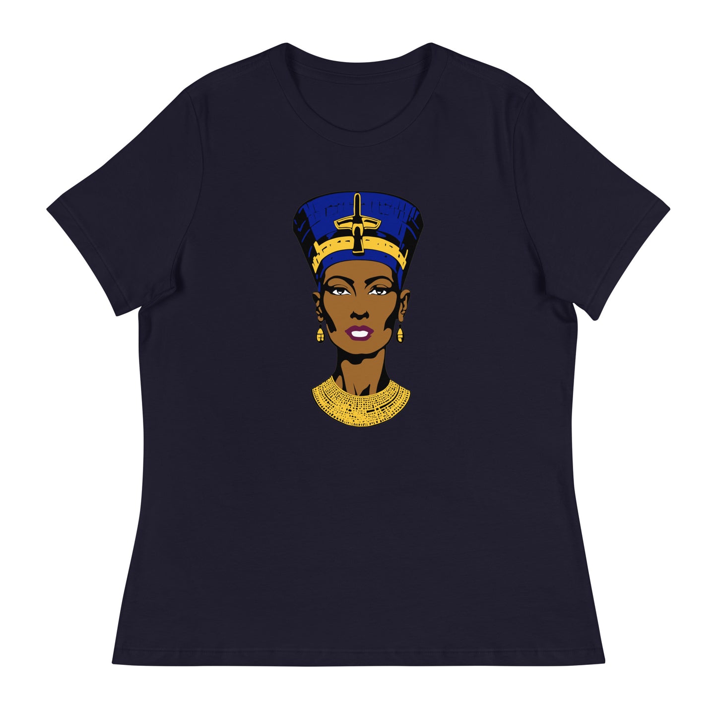 Nefertiti Women's Graphic Tee in Navy.